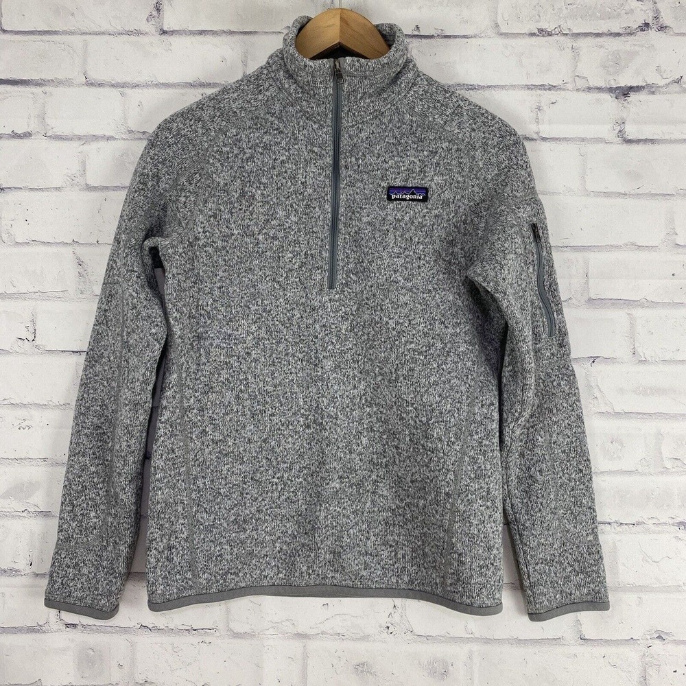 Patagonia Sweater Women's Small Pullover Better Sweater Long Sleeve Gray Logo